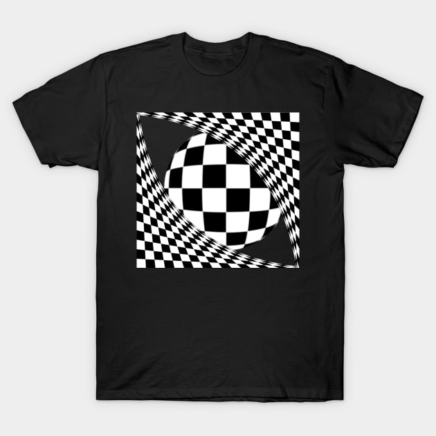 Abstract Chessboard Design 2 T-Shirt by TyneDesigns